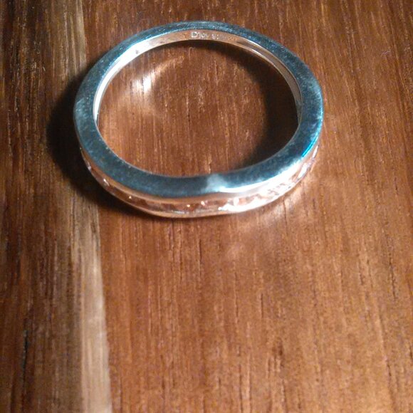 Simulated Champagne Color Diamond Sterling Silver Wishbone Ring (Size 7) - Picture 9 of 16